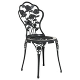 Bistro Chairs 2 pcs Cast Aluminium Black