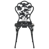 vidaXL Bistro Chairs 2 pcs Cast Aluminium Black