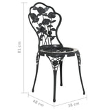 vidaXL Bistro Chairs 2 pcs Cast Aluminium Black