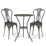 3 Piece Bistro Set Cast Aluminium Bronze