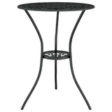 3 Piece Bistro Set Cast Aluminium Black