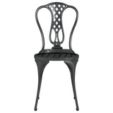 3 Piece Bistro Set Cast Aluminium Black