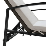 Sun Loungers 2 pcs with Table Poly Rattan Brown