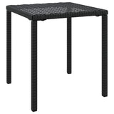 Sun Loungers 2 pcs with Table Poly Rattan Black