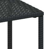 Sun Loungers 2 pcs with Table Poly Rattan Black