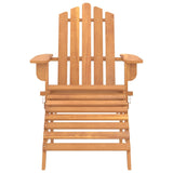 vidaXL Garden Adirondack Chair with Footrest Solid Acacia Wood