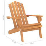 vidaXL Garden Adirondack Chair with Footrest Solid Acacia Wood