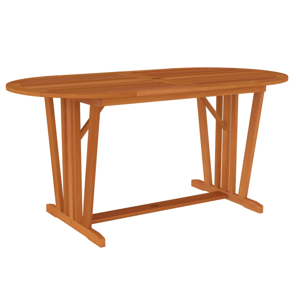 5 Piece Garden Dining Set Solid Wood Eucalyptus