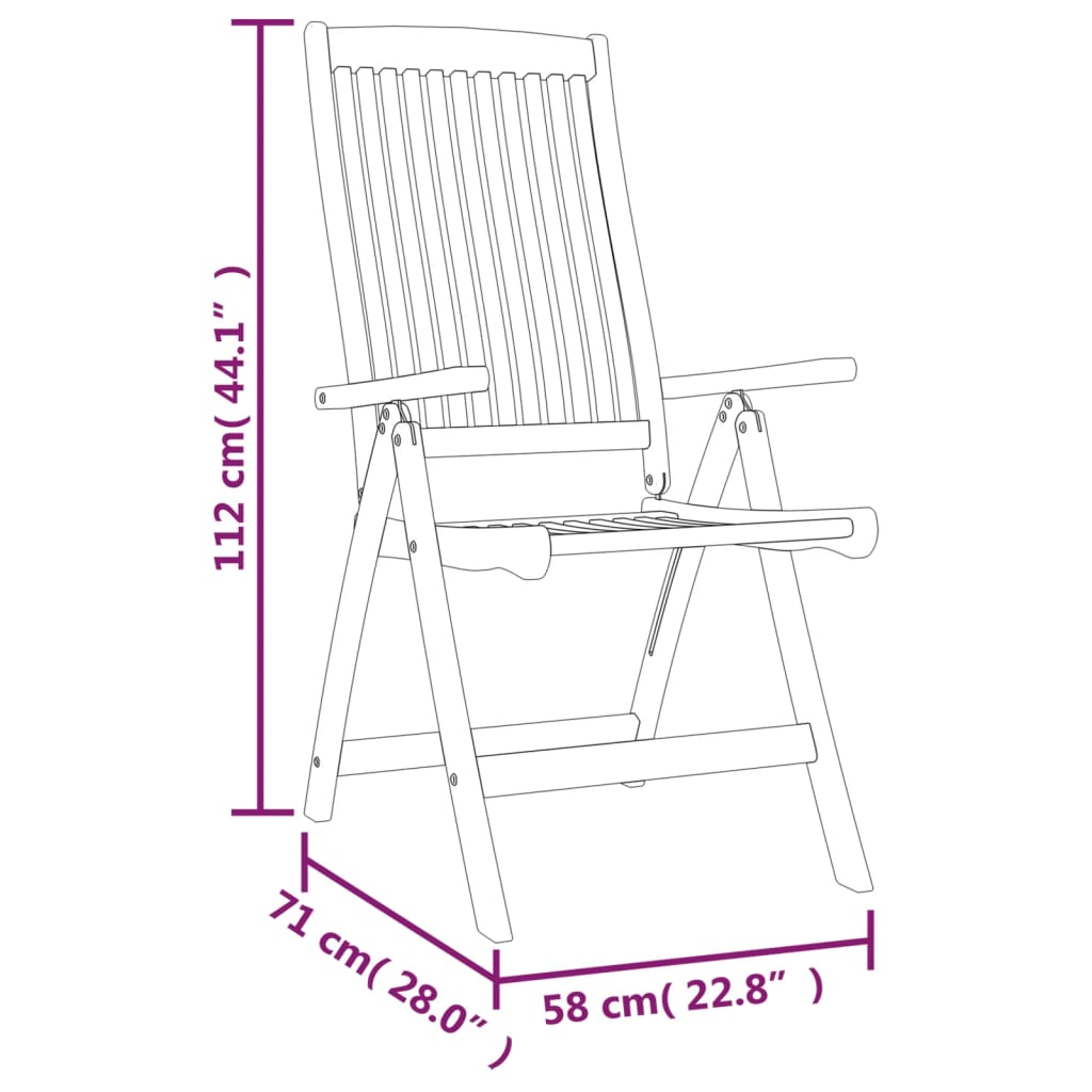 Folding Garden Chairs 6 pcs Solid Wood Eucalyptus