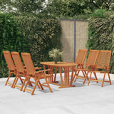 Folding Garden Chairs 6 pcs Solid Wood Eucalyptus