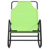 Rocking Sun Lounger Green Steel and Textilene