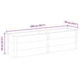 Garden Raised Bed 200x50x54 cm WPC Grey