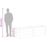 Garden Raised Bed 200x50x54 cm WPC Grey