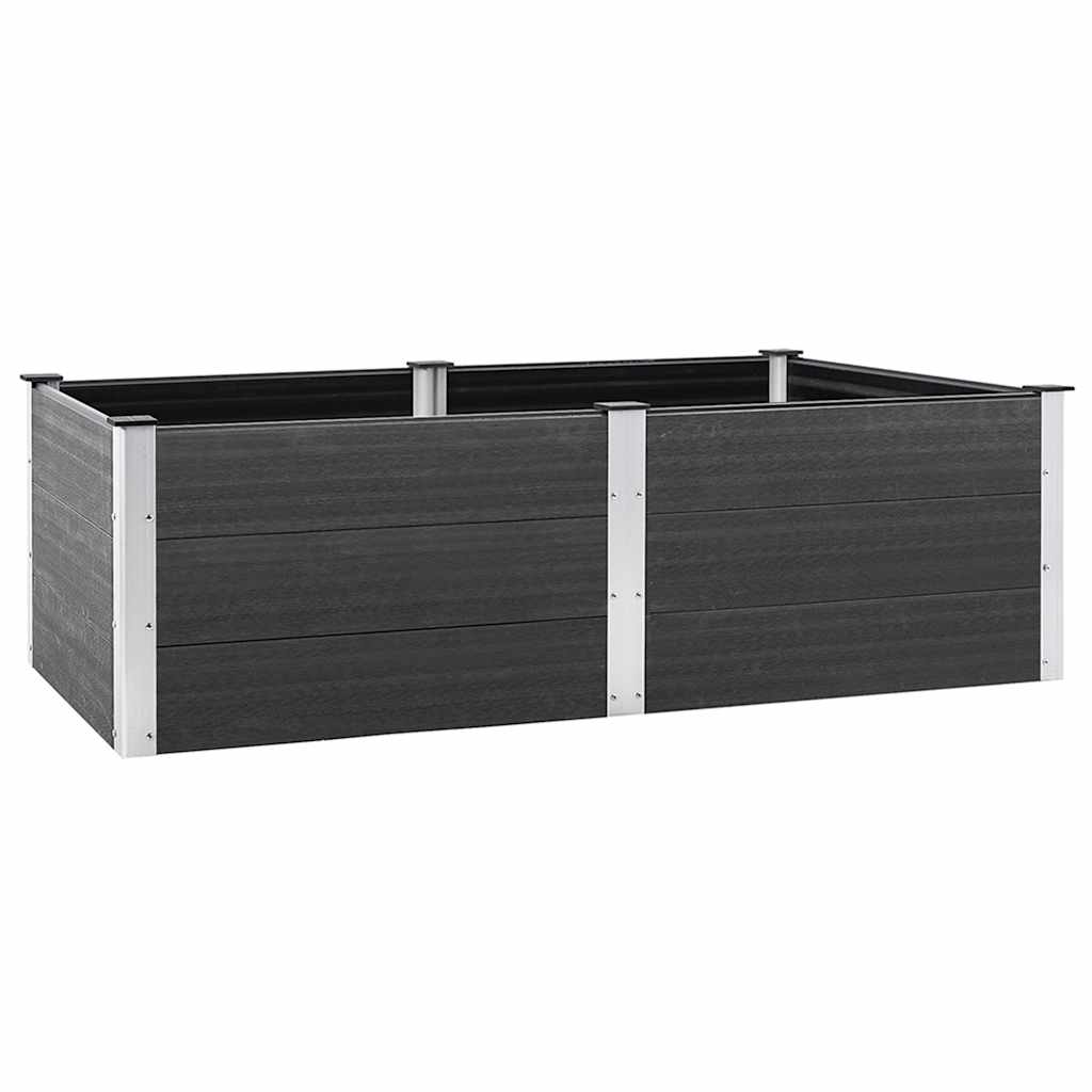Garden Raised Bed 200x100x54 cm WPC Grey
