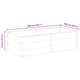 Garden Raised Bed 200x100x54 cm WPC Grey