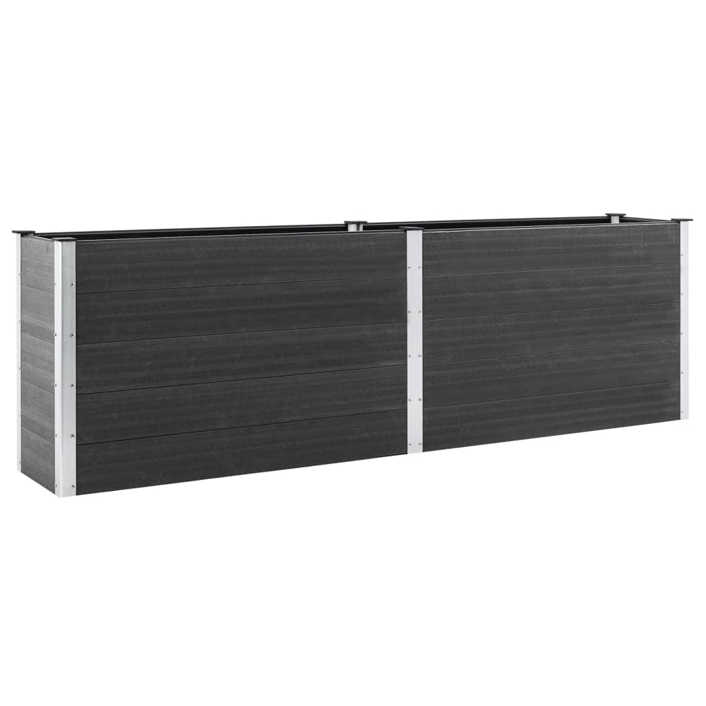 Garden Raised Bed 200x100x91 cm WPC Grey