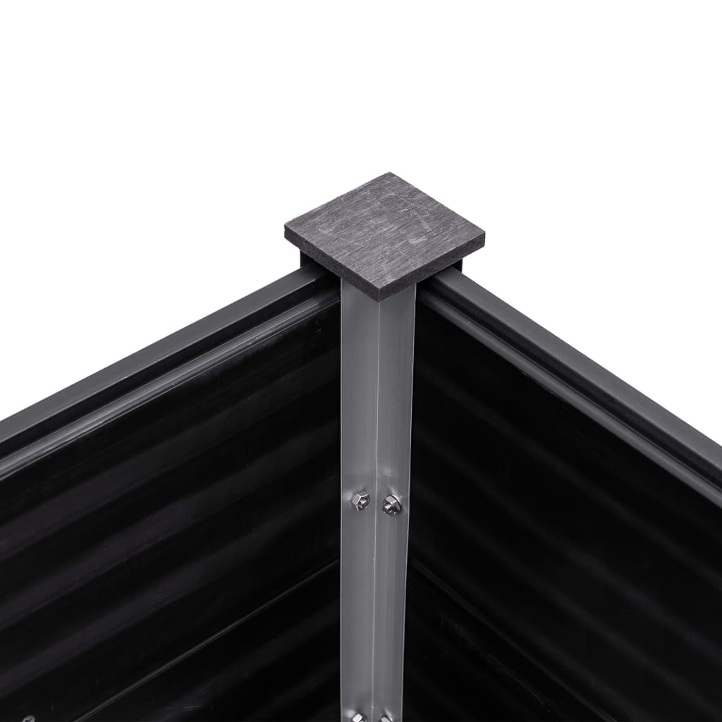 Garden Raised Bed 200x100x91 cm WPC Grey