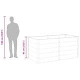 Garden Raised Bed 200x100x91 cm WPC Grey