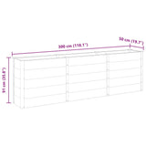 Garden Raised Bed Grey 300x50x91 cm WPC