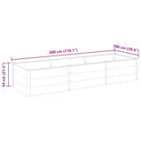 Garden Raised Bed Grey 300x100x54 cm WPC