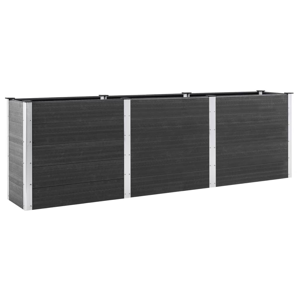 Garden Raised Bed 300x100x91 cm WPC Grey