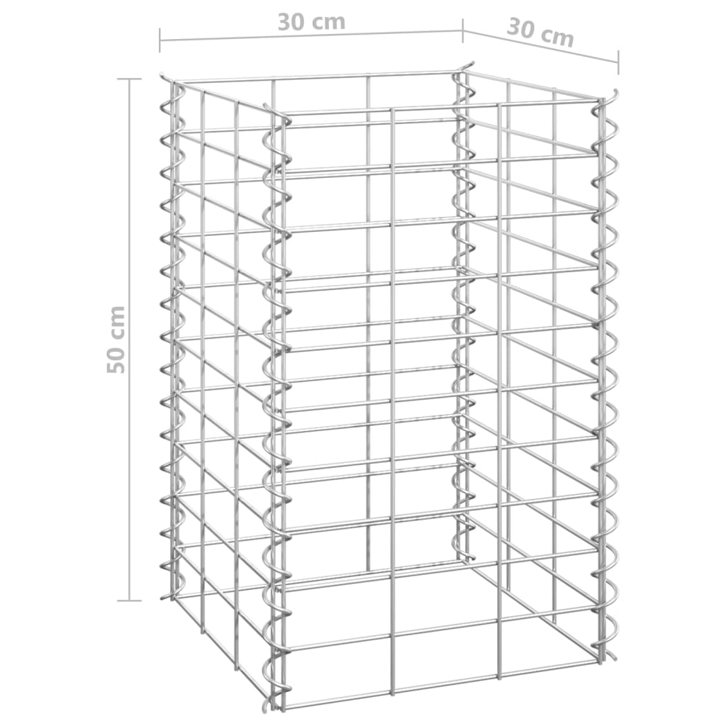 Gabion Raised Beds 3 pcs 30x30x50 cm Iron