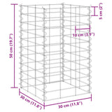 Gabion Raised Beds 3 pcs 30x30x50 cm Iron