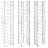 Gabion Raised Beds 3 pcs 30x30x150 cm Iron