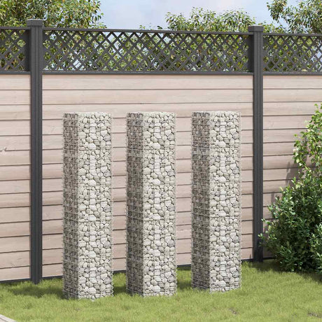 Gabion Raised Beds 3 pcs 30x30x150 cm Iron