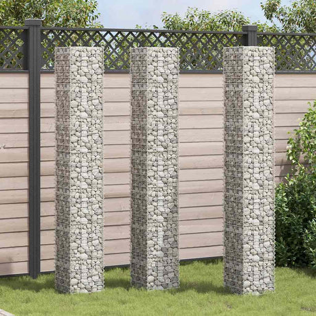 Gabion Raised Beds 3 pcs 30x30x200 cm Iron
