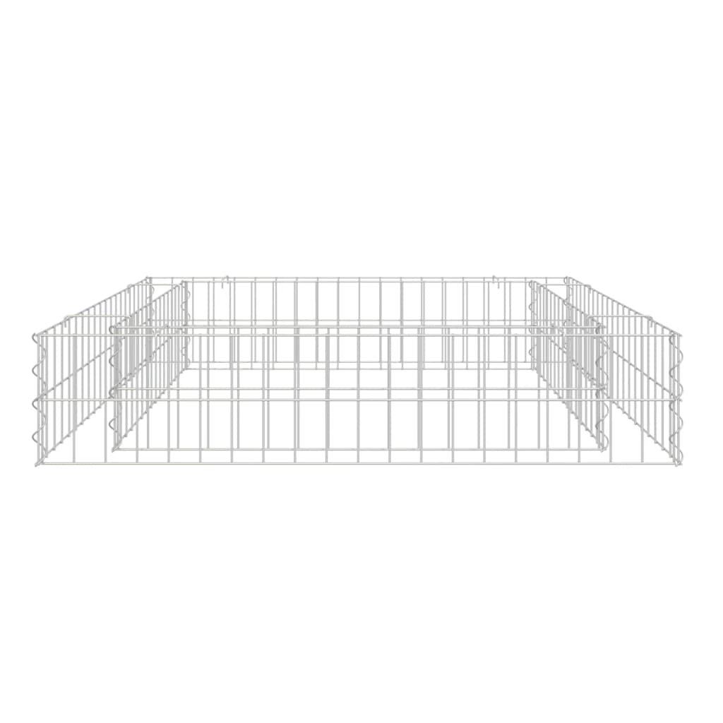 Gabion Raised Bed Galvanised Steel 100x100x20 cm