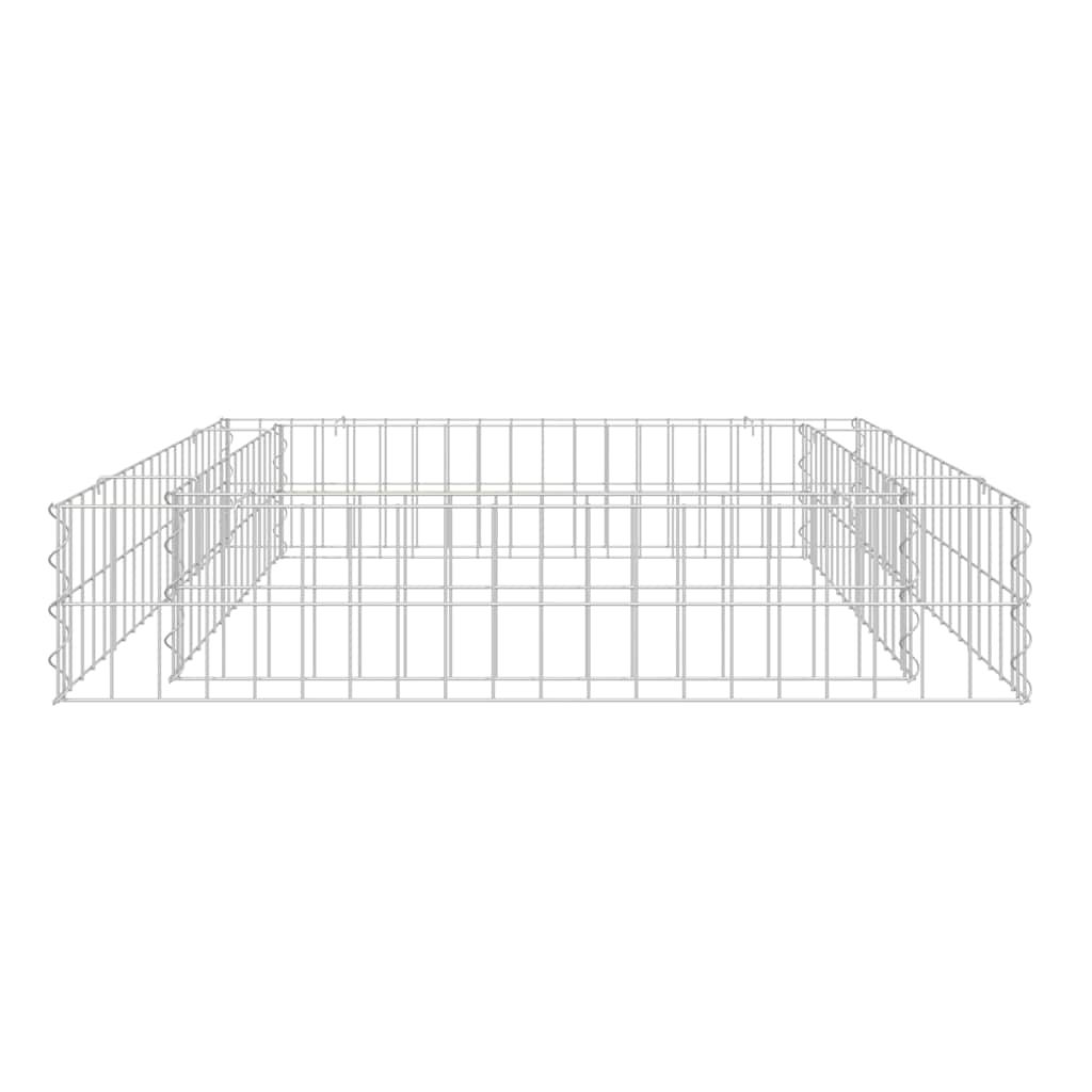 Gabion Raised Bed Galvanised Steel 100x100x20 cm