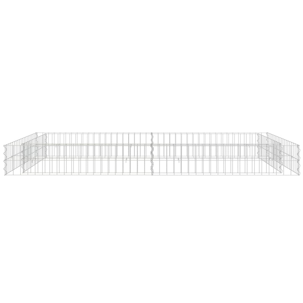 Gabion Raised Bed Galvanised Steel 200x100x20 cm