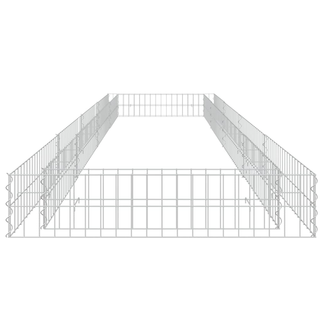 Gabion Raised Bed Galvanised Steel 400x100x20 cm