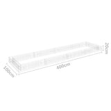 Gabion Raised Bed Galvanised Steel 400x100x20 cm