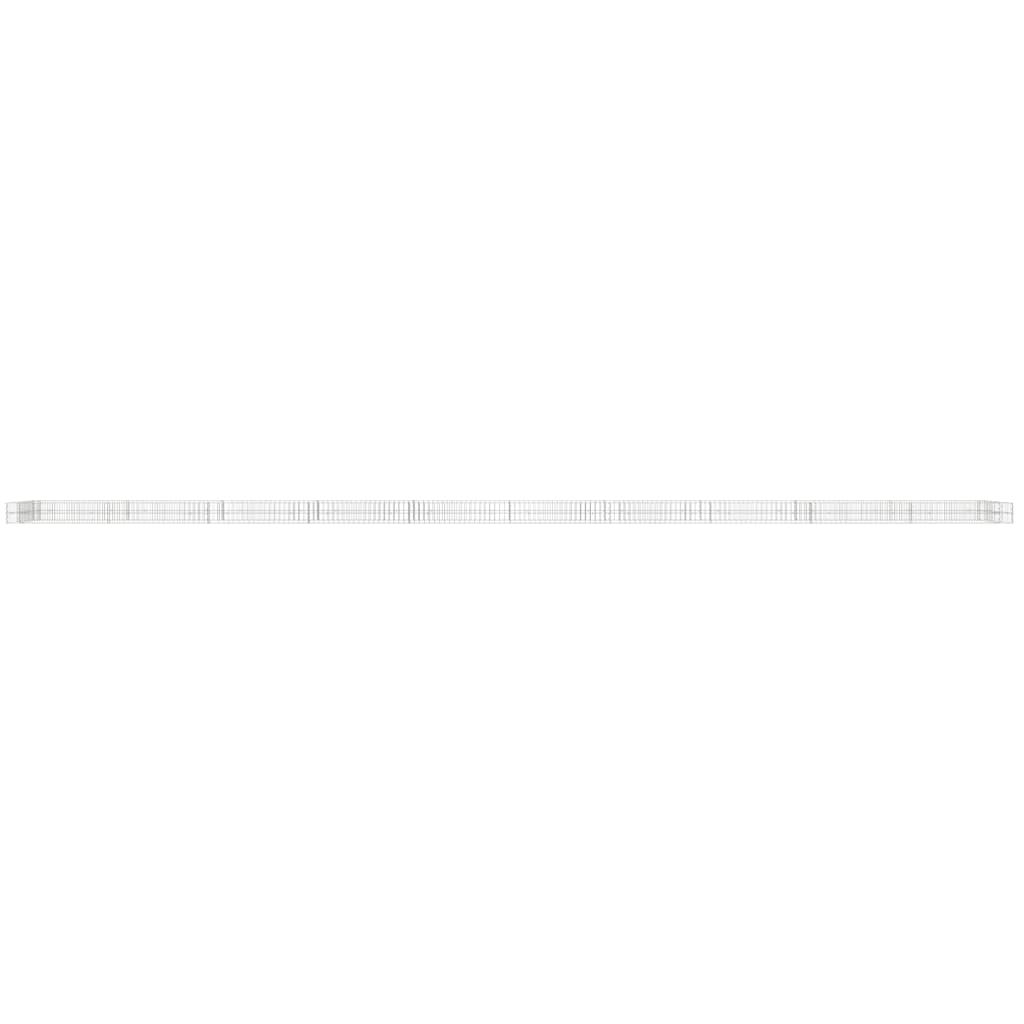 Gabion Raised Bed Galvanised Steel 1000x100x20 cm