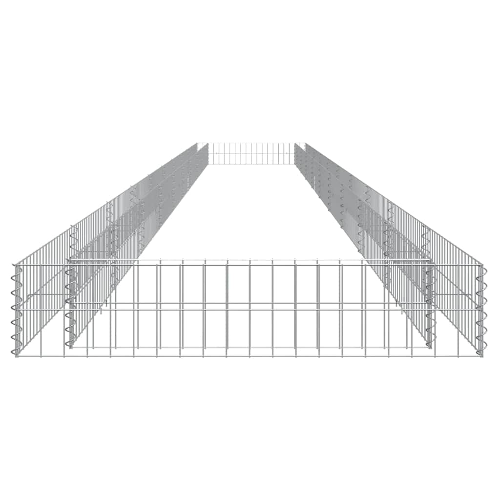 Gabion Raised Bed Galvanised Steel 1000x100x20 cm