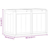 Garden Storage Box 180L Brown PP Wood Look