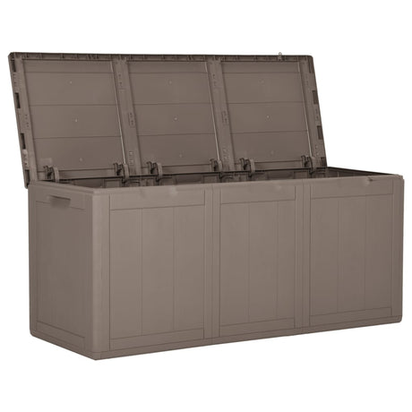Garden Storage Box 270L Brown PP Rattan