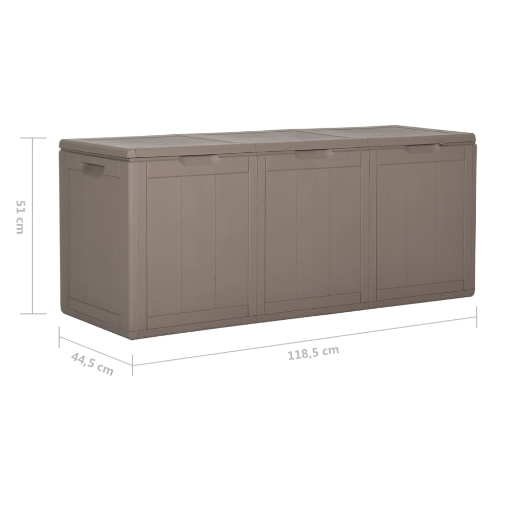 Garden Storage Box 270L Brown PP Rattan