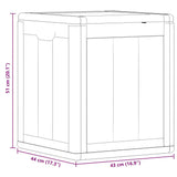 Garden Storage Box 90L Grey PP Wood Look