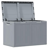 Garden Storage Box 180L Grey PP Wood Look