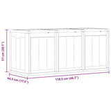 Garden Storage Box 270L Grey PP Wood Look