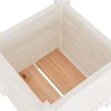 Garden Planter White 31x31x31 cm Solid Pinewood