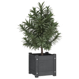 Garden Planter Grey 31x31x31 cm Solid Pinewood