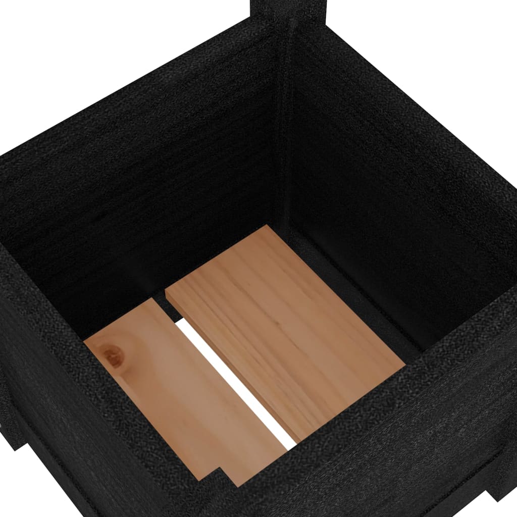 Garden Planter Black 31x31x31 cm Solid Pinewood