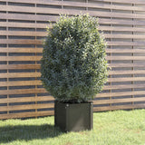 Garden Planter Grey 40x40x40 cm Solid Pinewood