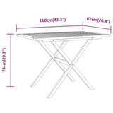 3 Piece Garden Dining Set with Cushions Beige