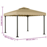 Gazebo Taupe 3x3 m Aluminium and Steel