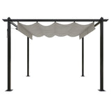 Garden Gazebo with Retractable Roof 3x3 m Cream